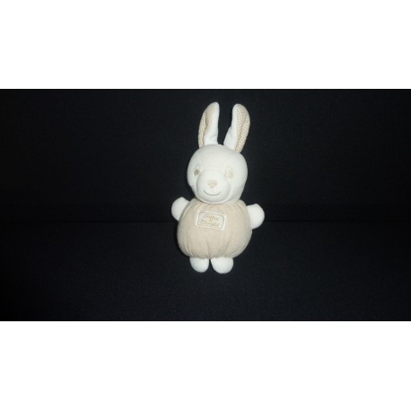 DOUDOU LAPIN PELUCHE TARTINE ET CHOCOLAT