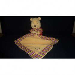 DOUDOU OURS WINNIE L'OURSON PELUCHE AVEC MOUCHOIR DISNEY