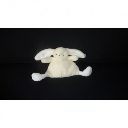 DOUDOU LAPIN SEMI PLAT BEBE CHOCOLAT LEANA
