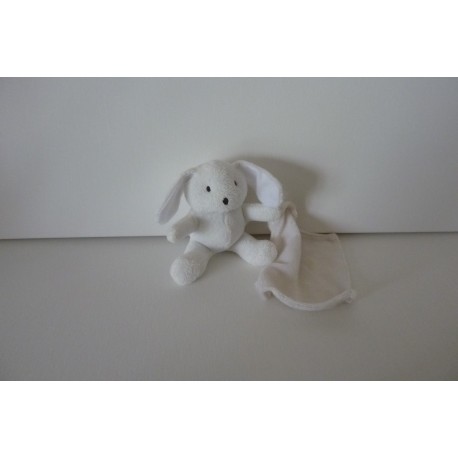 DOUDOU LAPIN PELUCHE AVEC MOUCHOIR CARTOON CLUB