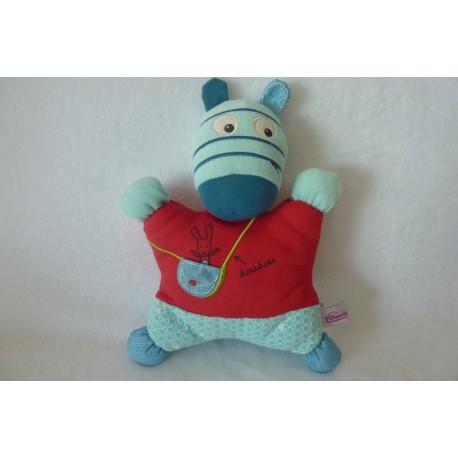 DOUDOU ZEBRE SEMI PLAT POMMETTE