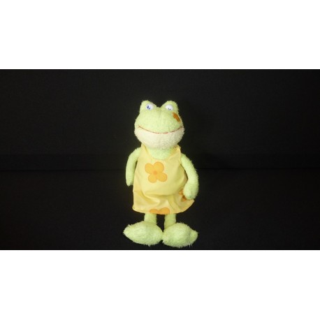 DOUDOU GRENOUILLE PELUCHE CARREBLANC