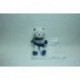 DOUDOU OURS SEMI PLAT AVEC MOUCHOIR SUCRE D'ORGE