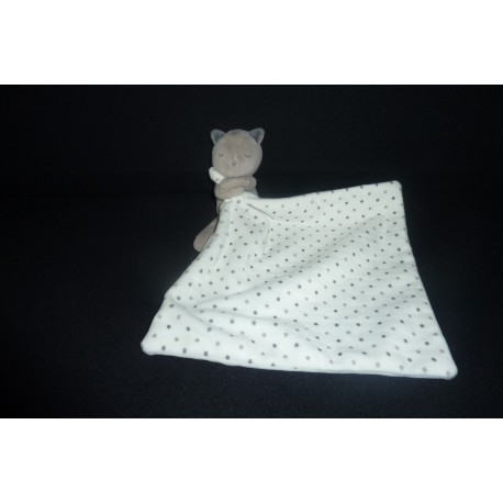 DOUDOU OURS OU CHAT DORMEUR AVEC MOUCHOIR OBAIBI