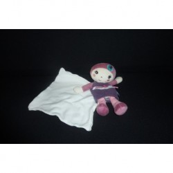 DOUDOU POUPEE AVEC MOUCHOIR SUCRE D'ORGE