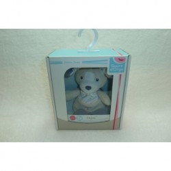DOUDOU CHIEN PELUCHE AVEC MOUCHOIR SUCRE D'ORGE