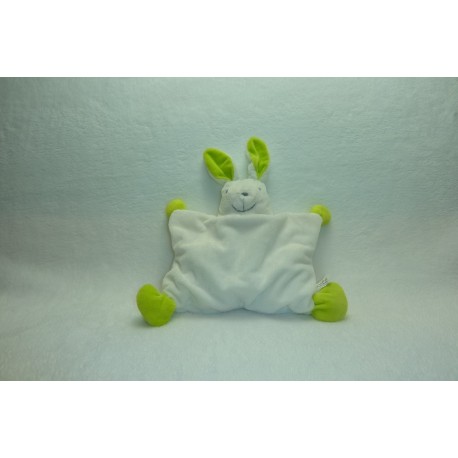 DOUDOU LAPIN SEMI PLAT CORINNE DE FARME