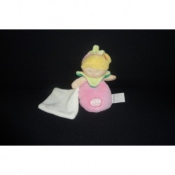 DOUDOU POUPEE FRAISE LES DEMOISELLES DOUILLETTE AVEC MOUCHOIR DOUDOU ET COMPAGNIE