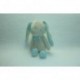 DOUDOU LAPIN PELUCHE ECRU, TURQUOISE KLORANE