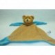 DOUDOU OURS MARRON ET TURQUOISE TOI TOYS