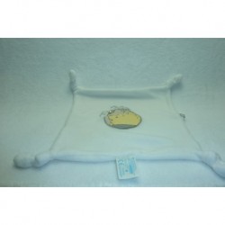 DOUDOU OURS WINNIE L'OURSON PLAT BABY POOH BLANC COMME NEUF DISNEY