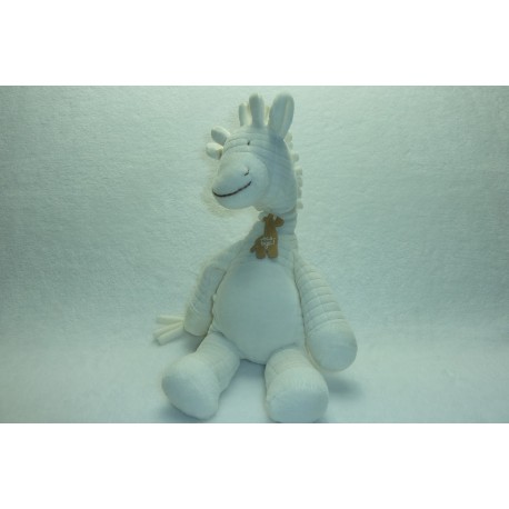 DOUDOU GIRAFE PELUCHE BLANC MATIERE BIO NEUF HAPPY HORSE