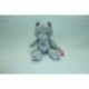 DOUDOU CHAT PELUCHE GRIS ROSE ARTHUR ET LOLA