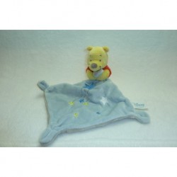 DOUDOU OURS PELUCHE WINNIE L'OURSON AVEC MOUCHOIR MOTIF ETOILES DISNEY
