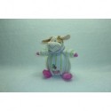 DOUDOU VACHE PELUCHE EN PYJAMA ELUZ