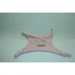 DOUDOU CARRE PLAT MON BEBE DOUCEUR ROSE GEMO