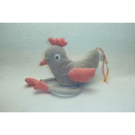 DOUDOU POULE PELUCHE OBAIBI