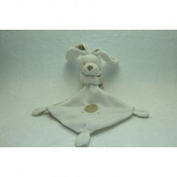 DOUDOU LAPIN PELUCHE AVEC MOUCHOIR POMMETTE