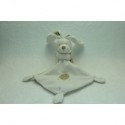 DOUDOU LAPIN PELUCHE AVEC MOUCHOIR POMMETTE