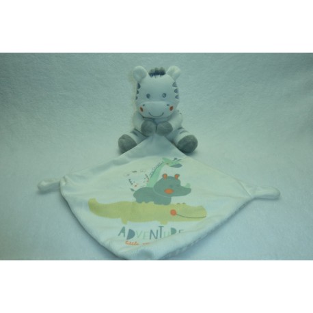 DOUDOU ZEBRE PELUCHE AVEC MOUCHOIR ADVENTURE LITTLE EXPLORERS NICOTOY SIMBA TOYS