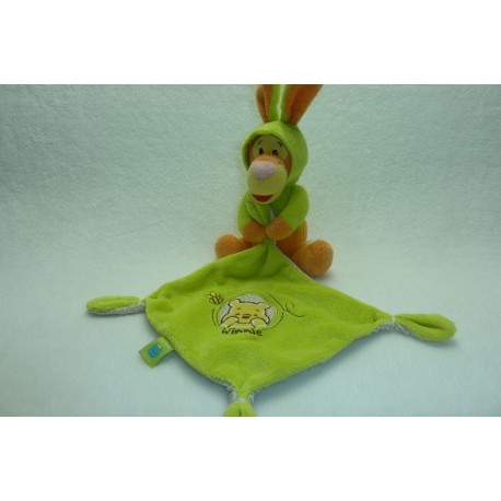 DOUDOU TIGRE PELUCHE TIGROU DEGUISE EN LAPIN DISNEY