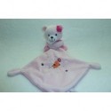 DOUDOU OURS PELUCHE AVEC MOUCHOIR POMMETTE
