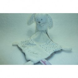 DOUDOU LAPIN PELUCHE AVEC MOUCHOIR POMMETTE