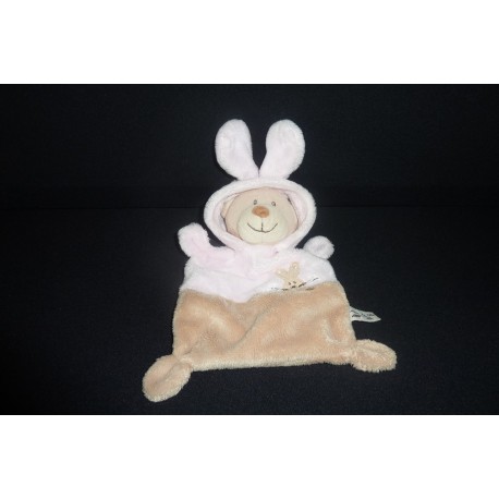 DOUDOU OURS DEGUISE EN LAPIN GRAIN DE BLE