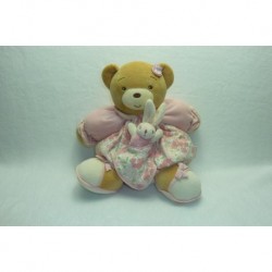 DOUDOU OURS PELUCHE AVEC PETIT LAPIN KALOO
