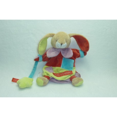 DOUDOU LAPIN MARIONNETTE ZIGZAG DC2564 DOUDOU ET COMPAGNIE