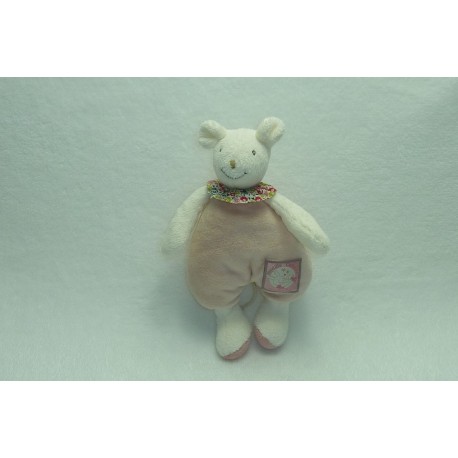 DOUDOU SOURIS PELUCHE MYRTILLE ET CAPUCINE MOULIN ROTY
