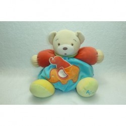 DOUDOU OURS PELUCHE 123 CHUBBY BEAR BLUE PATAPOUF KALOO