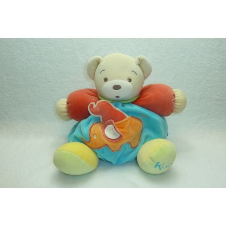 DOUDOU OURS PELUCHE 123 CHUBBY BEAR BLUE PATAPOUF KALOO