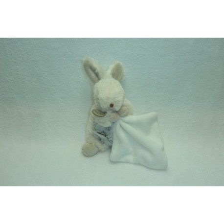 DOUDOU LAPIN PELUCHE AVEC MOUCHOIR THEME FLOCONS BN749 BABY'NAT