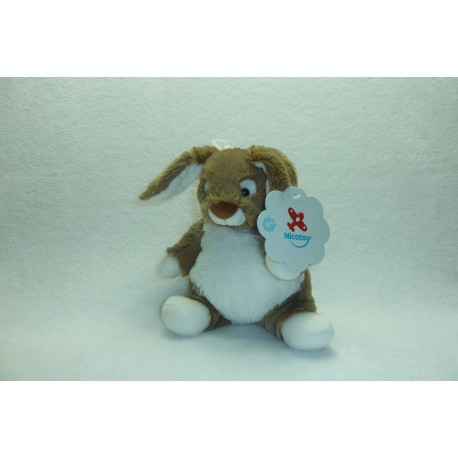 DOUDOU LAPIN PELUCHE MARRON BLANC NICOTOY SIMBA TOYS
