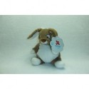 DOUDOU LAPIN PELUCHE MARRON BLANC NICOTOY SIMBA TOYS