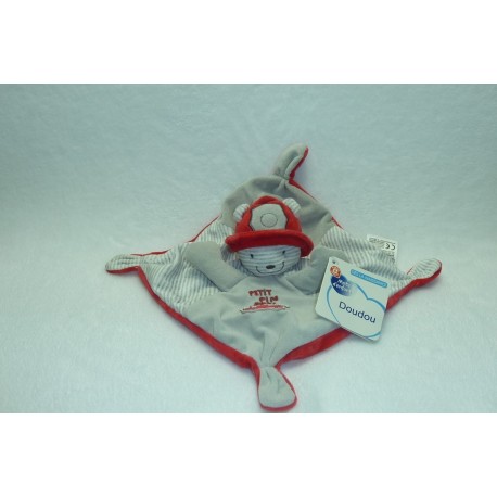 DOUDOU OURS POMPIER PETIT PIN PON MOTS D'ENFANTS