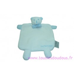DOUDOU OURS BLANC BLEU JACADI
