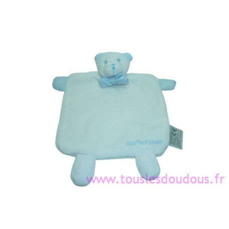 DOUDOU OURS BLANC BLEU JACADI