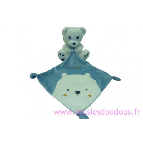 DOUDOU OURS PELUCHE AVEC MOUCHOIR NICOTOY SIMBA TOYS