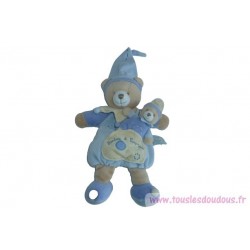 Doudou ours Léo et Léonie semi plat SOS doudou Doudou et Compagnie