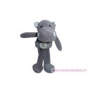 Doudou hippopotame peluche DC2158RG SOS doudou Roland Garros