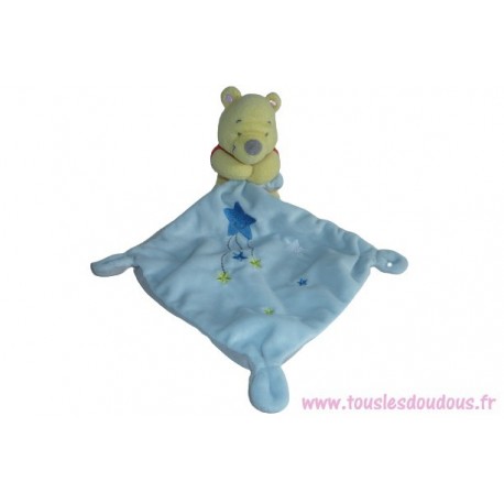 Doudou ours Winnie peluche mouchoir SOS doudou Disney