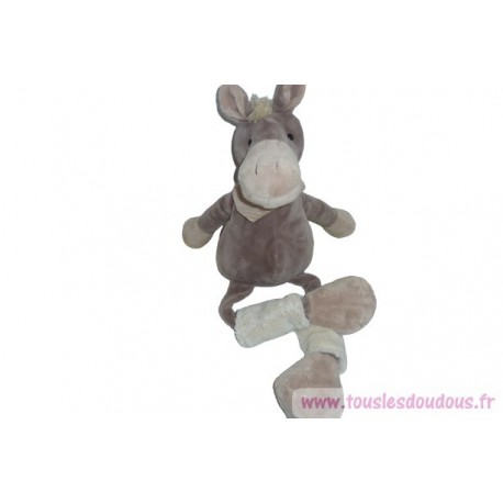 Doudou âne peluche grand modèle SOS Doudou Histoire d'Ours