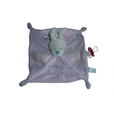 Doudou lapin rose Nicotoy SOS Doudou