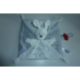 Doudou lapin blanc gris Nicotoy SOS Doudou