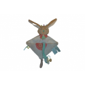 Doudou lapin attache tétine BN0288 Baby'Nat