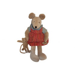 Doudou peluche grand modèle souris Nini Moulin Roty