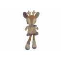 Doudou renne peluche noisette Sauthon