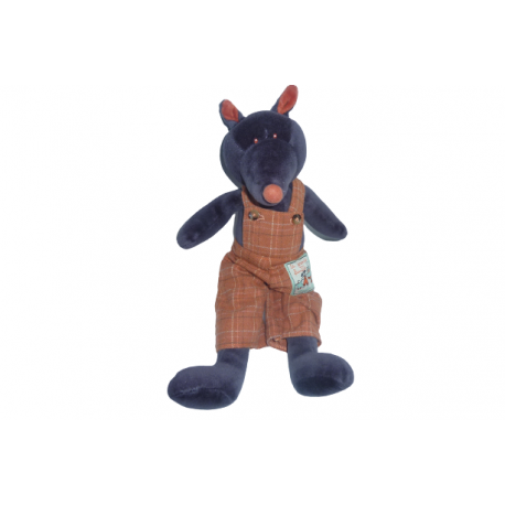 Doudou loup peluche La Grande Famille Moulin Roty